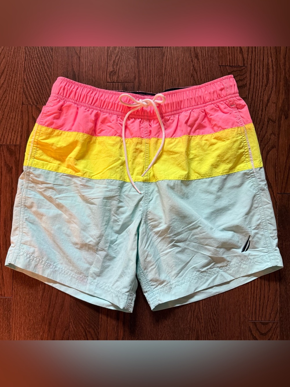 Nautica Men’s Colorblock Swim Trunks Size Small
